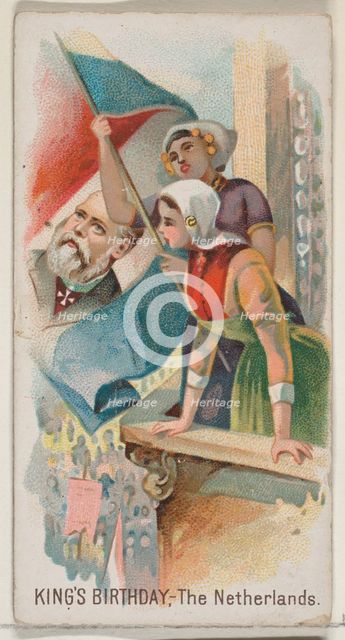 King's Birthday, The Netherlands, from the Holidays series (N80) for Duke brand cigarettes..., 1890. Creator: George S. Harris & Sons.