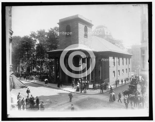 King's Chapel, Boston, between 1890 and 1899. Creator: Unknown.