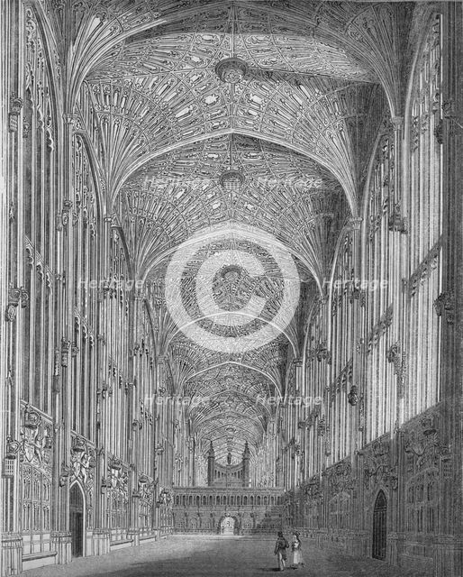 'King's College Chapel', 1845. Artist: Unknown.