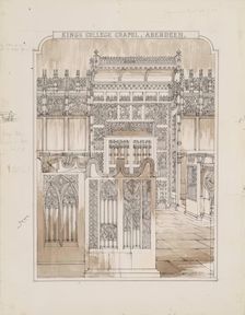 King's College Chapel and Stallwork, 1848. Creator: Robert William Billings