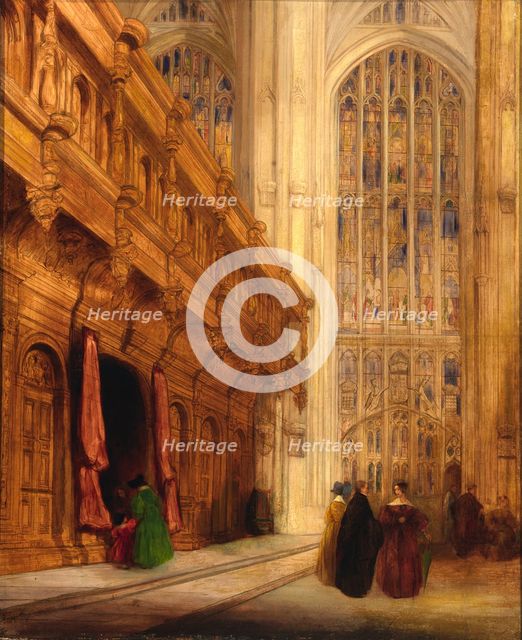 King's College Chapel--Cambridge, 1837. Creator: David Roberts.