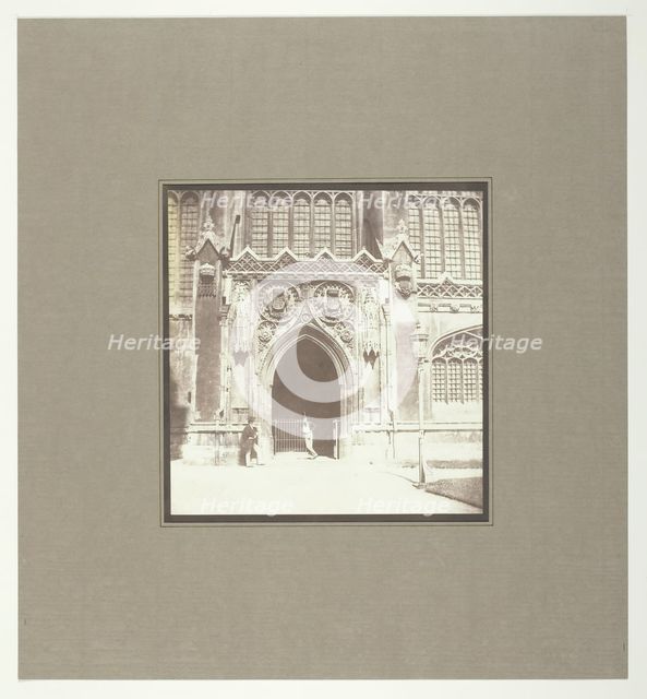 King's College Chapel, Cambridge, South Entrance, c. 1845. Creator: William Henry Fox Talbot.