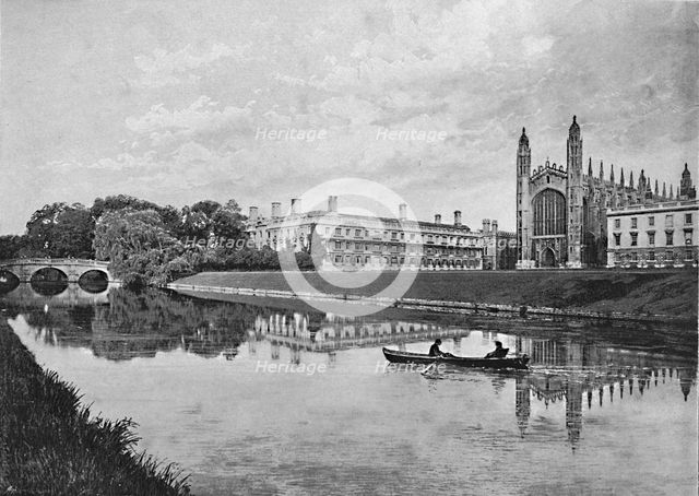 'King's College and Chapel Cambridge', c1896. Artist: Stearn.