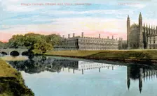 King's College, King's College Chapel and Clare College, Cambridge, early 20th century