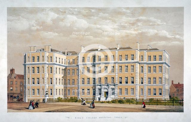 King's College Hospital, Carey Street, Westminster, London, c1840.                                   Artist: Anon