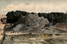King's Cross, London: the Great Dust-Heap, next to Battle Bridge and the Smallpox Hospital, 1837. Creator: EH Dixon
