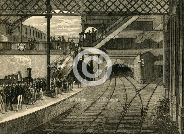 'King's Cross Underground Station in 1868', (c1876). Creator: Unknown.