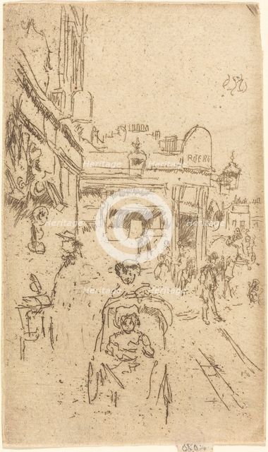 King's Road, Chelsea, c. 1886/1888. Creator: James Abbott McNeill Whistler.