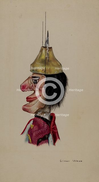King Saul Marionette, c. 1937. Creator: Elmer Weise.