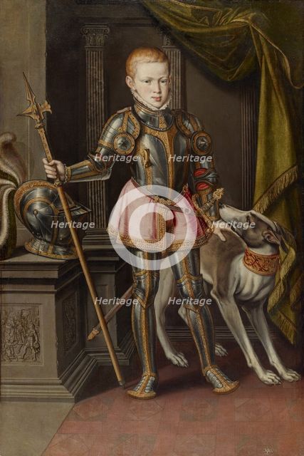 King Sebastian I of Portugal, ca 1562. Artist: Sánchez Coello, Alonso (1531-1588)