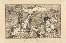 King Sigurd and King Baldwin of Jerusalem ride to the river Jordan, 1899. Creator: Munthe, Gerhard (1849-1929)