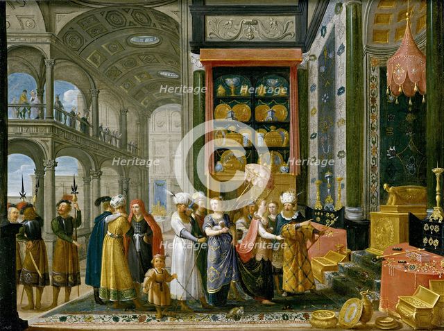 King Solomon and Queen of Sheba, Mid of 17th cen. Creator: Stalbemt, Adriaen, van (1580-1662).