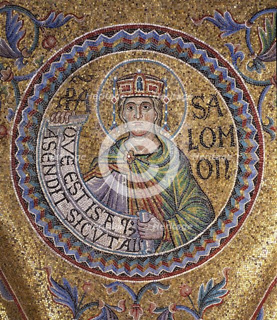 King Solomon (Detail of Interior Mosaics in the St. Mark's Basilica), 13th century. Artist: Byzantine Master  
