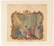 King Solomon in prayer to God (Kings I, vs. 8)., c.1719-c.1775. Creator: Ruik Keyert
