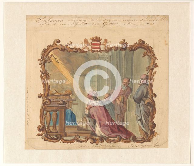 King Solomon in prayer to God (Kings I, vs. 8)., c.1719-c.1775. Creator: Ruik Keyert.