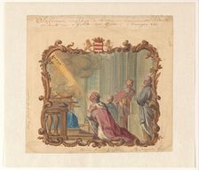 King Solomon in prayer to God (Kings I, vs. 8)., c.1719-c.1775. Creator: Ruik Keyert