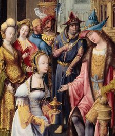 King Solomon Receiving the Queen of Sheba, 1515/20. Creator: Master of the Antwerp Adoration
