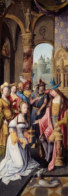 King Solomon Receiving the Queen of Sheba, 1515/20. Creator: Master of the Antwerp Adoration
