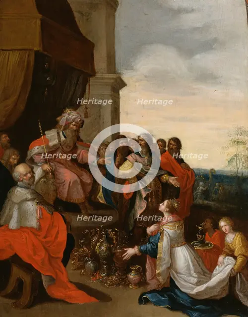 King Solomon Receiving the Queen of Sheba, 1620-1629. Creator: Frans Francken II.