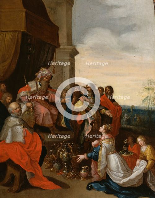King Solomon Receiving the Queen of Sheba, 1620-1629. Creator: Frans Francken II.