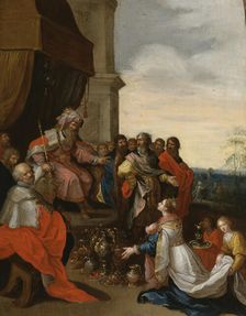 King Solomon Receiving the Queen of Sheba, 1620-1629. Creator: Frans Francken II