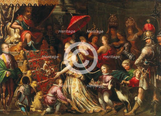 King Solomon Receiving the Queen of Sheba, ca 1640-1645. Creator: Kessler, Stephan (1622-1700).