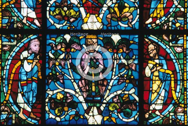 King Solomon, stained glass, Chartres Cathedral, France, 1145-1155. Artist: Unknown