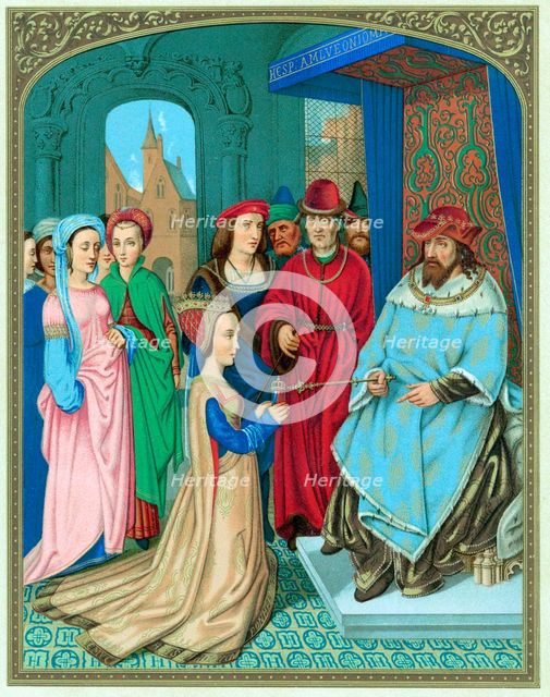 King Solomon welcoming the Queen of Sheba. Artist: Unknown