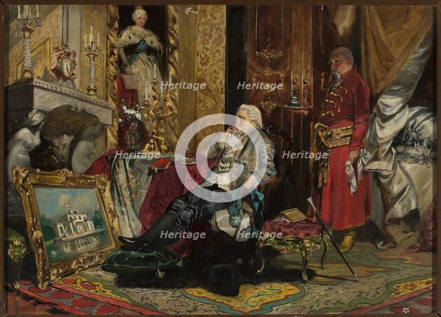 King Stanislaw II August Poniatowski in Saint Petersburg, 1880-1890.