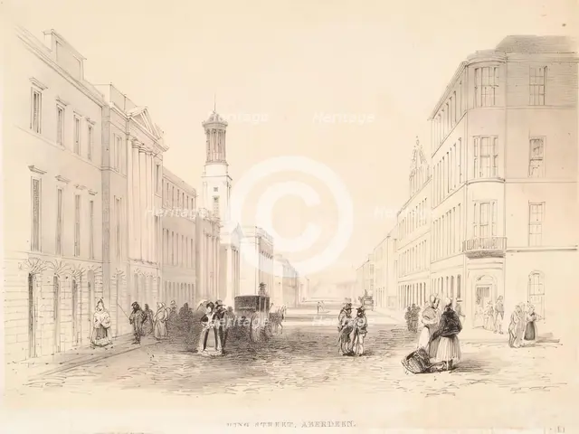 King Street, Aberdeen, c1840s. Creator: William Nichol.