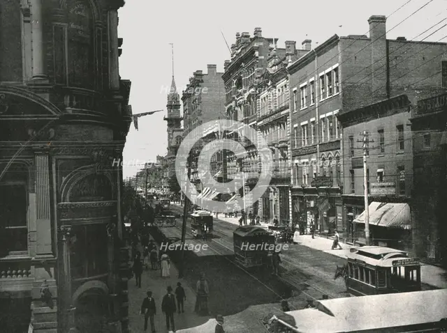 King Street looking west, Toronto, Canada, 1895.  Creator: W & S Ltd.
