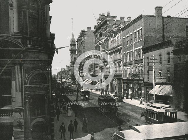 King Street looking west, Toronto, Canada, 1895.  Creator: W & S Ltd.