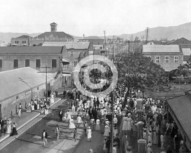 King Street looking north, Kingston, Jamaica, c1905.Artist: Adolphe Duperly & Son