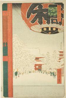 Kinryuzan Temple at Asakusa (Asakusa Kinryuzan), from the series "One Hundred..., 1856. Creator: Ando Hiroshige