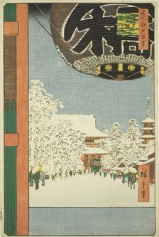 Kinryuzan Temple at Asakusa (Asakusa Kinryuzan), from the series "One Hundred..., 1856. Creator: Ando Hiroshige