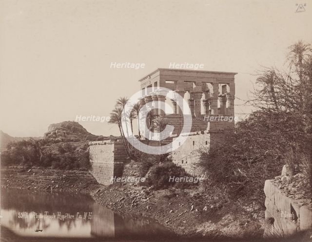 Kiosk of Trajan (Pharoah's Bed) on the Island of Philae, 19th century. Creator: Pascal Sébah.