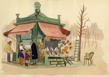 Kiosk selling toys, Paris, France, c1951. Creator: Shirley Markham