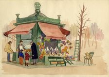 Kiosk selling toys, Paris, France, c1951. Creator: Shirley Markham