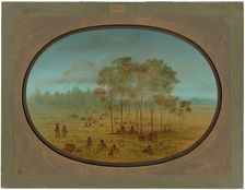 Kiowa Indians Gathering Wild Grapes, 1861/1869. Creator: George Catlin