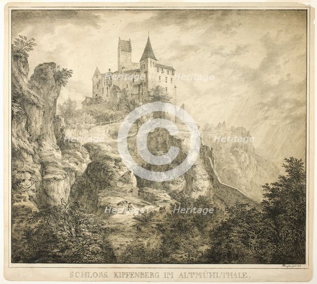 Kipfenberg Castle in the Valley of Altmühl, 1818. Creator: Domenico Quaglio II.