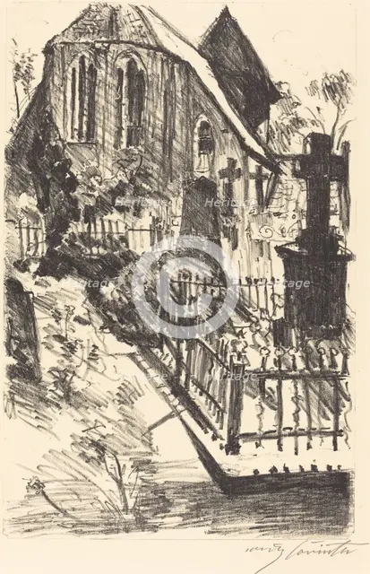 Kirchhof (Cemetery), 1916. Creator: Lovis Corinth.