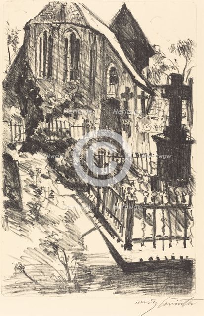 Kirchhof (Cemetery), 1916. Creator: Lovis Corinth.