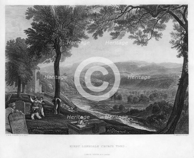 'Kirby Lonsdale Church Yard', 19th century. Artist: C Heath