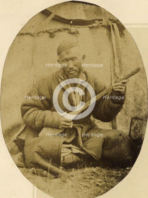 Kirghiz Individuals: a Singer, 1870. Creator: LK Poltoratskaia.
