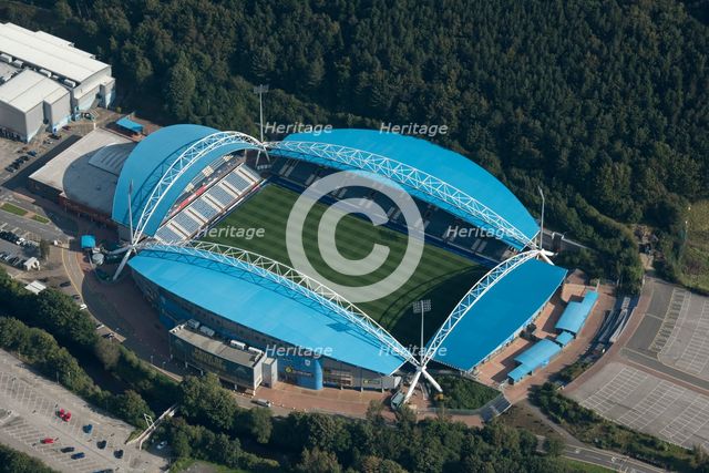 Kirklees Stadium, home of Huddersfield Town Association Football Club, Kirklees, 2020. Creator: Damian Grady.