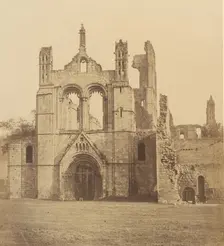 Kirkstall Abbey. From the West, 1850s. Creator: Joseph Cundall