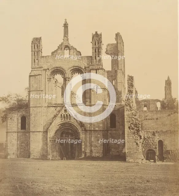 Kirkstall Abbey. From the West, 1850s. Creator: Joseph Cundall.