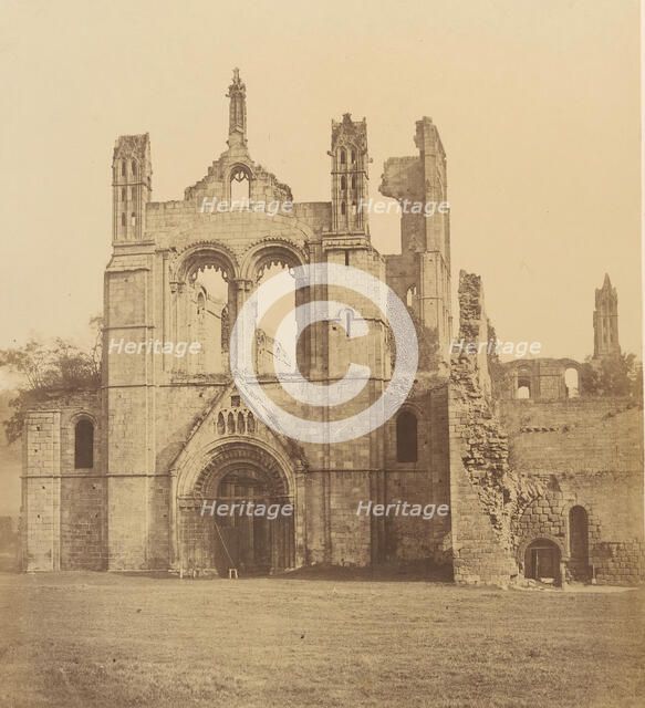 Kirkstall Abbey. From the West, 1850s. Creator: Joseph Cundall.