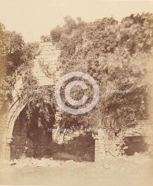 Kirkstall Abbey. Ruins on the South Side, 1850s. Creator: Joseph Cundall.