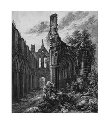 Kirkstall Abbey, Yorkshire, 1823. Creator: Unknown